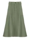 Apc Laurie Midi A-line Skirt In Green