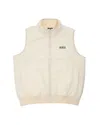 Apc A.p.c. Fleece-wool Blend Sleeveless Jacket With High Collar In Neutral