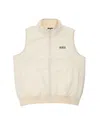 Apc A.p.c. Fleece-wool Blend Sleeveless Jacket With High Collar