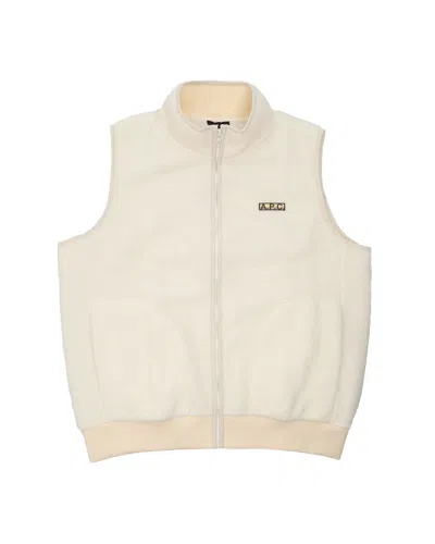 APC FLEECE-WOOL BLEND SLEEVELESS JACKET WITH HIGH COLLAR