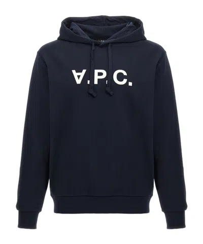 APC A.P.C. LOGO PRINTED DRAWSTRING HOODIE