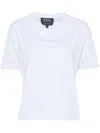 Apc Flocked-logo Cotton T-shirt In Blue