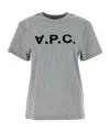 Apc Logo Print Cotton Jersey T-shirt In Gray