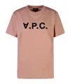 Apc A.p.c. Logo Printed Crewneck T In Nude