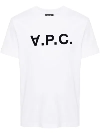 APC FLOCKED-LOGO COTTON T-SHIRT