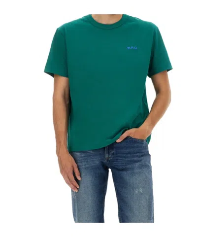 APC A.P.C. FLOCKED LOGO CREWNECK T-SHIRT