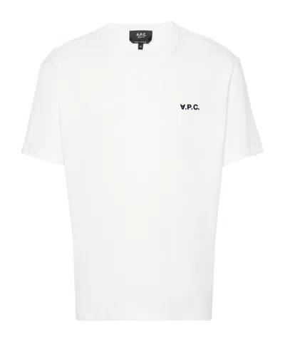 APC A.P.C. LOGO EMBROIDERED CREWNECK T-SHIRT