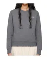 Apc Flocked Logo Round-neck Sweater In Gray