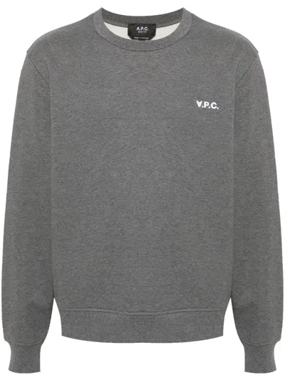 APC FLOCKED-LOGO SWEATSHIRT
