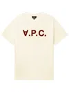 Apc Flocked-logo T-shirt In Neutrals