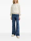 Apc Floral-print Jeans In Blue