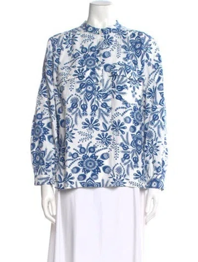 Pre-owned Apc Floral Print Long Sleeve Blouse In Multi