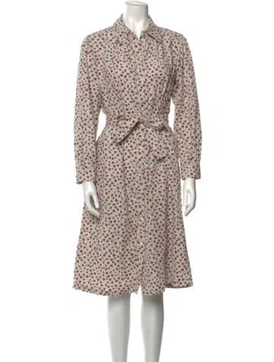 Pre-owned Apc Floral Print Midi Length Dress In Neutral