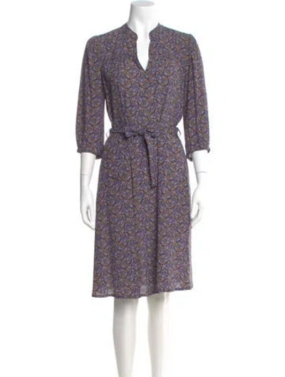 Pre-owned Apc Floral Print Midi Length Dress W/ Tags In Purple