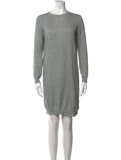 Pre-owned A.p.c. Floral Print Mini Dress In Blue