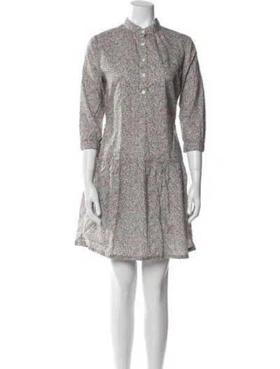 Pre-owned Apc Floral Print Mini Dress In White