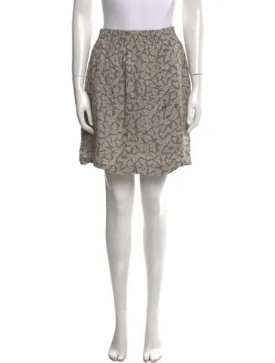 Pre-owned Apc Floral Print Mini Skirt In Brown