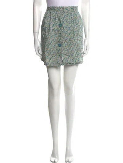 Pre-owned Apc Floral Print Mini Skirt In Multi