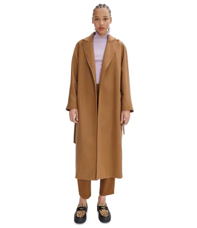 Apc Florence Long Coat In Kaa - Green