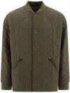 Apc Quilted Florent Jacket With Front Buttoning In Green