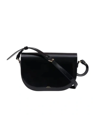 Apc A.p.c. Foldover Top Shoulder Bag In Black