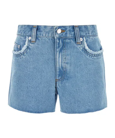 APC A.P.C. FRAYED EDGE DENIM SHORTS