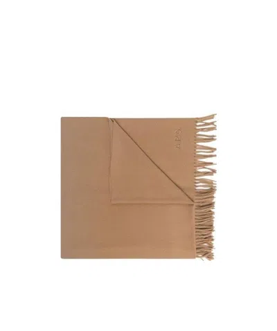Apc Fringe-hem Scarf In Brown