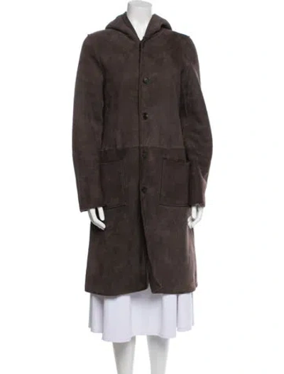 Pre-owned Apc Fur Coat In Brown