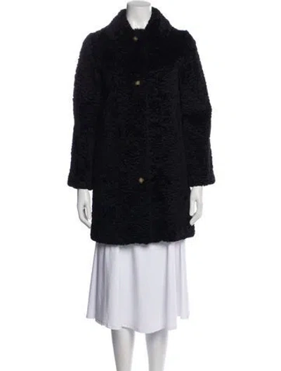 Pre-owned Apc Fur Fur Coat In Blue