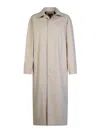 Apc A.p.c. 'gaia' Ivory Cotton Trench Coat In Blanco