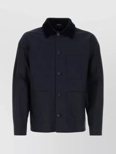 Apc Gabriel Lightweight Cotton Jacket In Blue