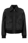 A.p.c. Gaelle Leather Jacket In Black