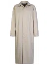 Apc A.p.c. 'gaia' Ivory Cotton Trench Coat In Ivory