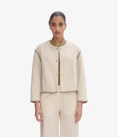 Apc Garance Jacket M Aad In Aad - Ecru