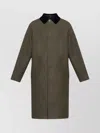 Apc Gaspard Corduroy Collar Coat With Side Pockets In Gray