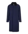 Apc A.p.c. Gaspard Raglan Sleeved Coat In Blue