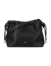 A.p.c. Gathered Edge Mini Shoulder Bag With Adjustable Strap In Black