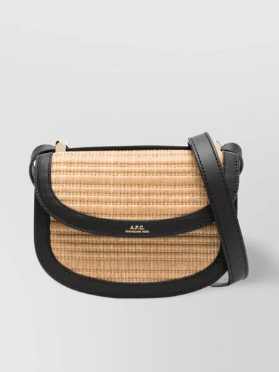 Apc Geneva Mini Shoulder Bag With Adjustable Strap In Black