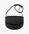 Apc A.p.c. Betty Crossbody Bag In Black Leather With Logo In Black