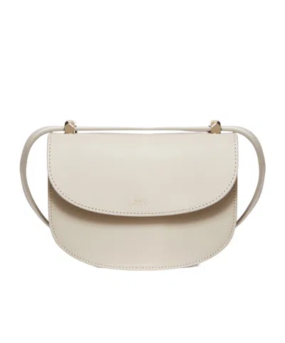 Apc Geneve Leather Mini Bag In White