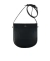 Apc Geneve Leather Shoulder Bag In Black