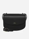 Apc Elegant Saffiano Leather Mini Handbag 18x25x8.5 Cm In Black