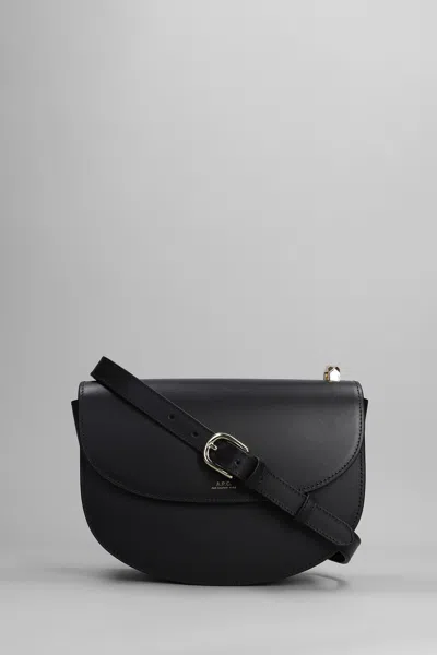 Apc Geneve Mini Shoulder Bag In Black Leather