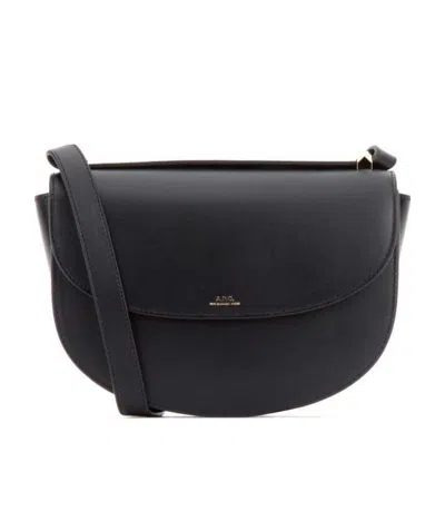 Apc Black Leather Demi Lune Shoulder Bag