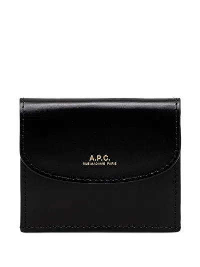 Apc Genève Tri-fold Wallet In Black