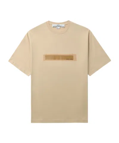 Apc Geometric Print T-shirt In Nude