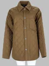 A.p.c. Georges Quilted Diamond Polyester-wool Jacket In Brown