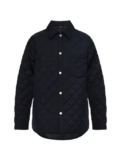 A.p.c. Georges Quilted Jacket In Black