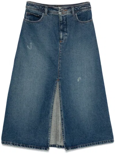 Apc Georgia Denim Midi Skirt