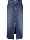 Apc 'georgia Denim Midi Skirt In In Blue